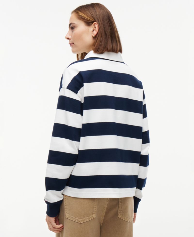 Women's Long-Sleeve Rugby Polo Sweatshirt