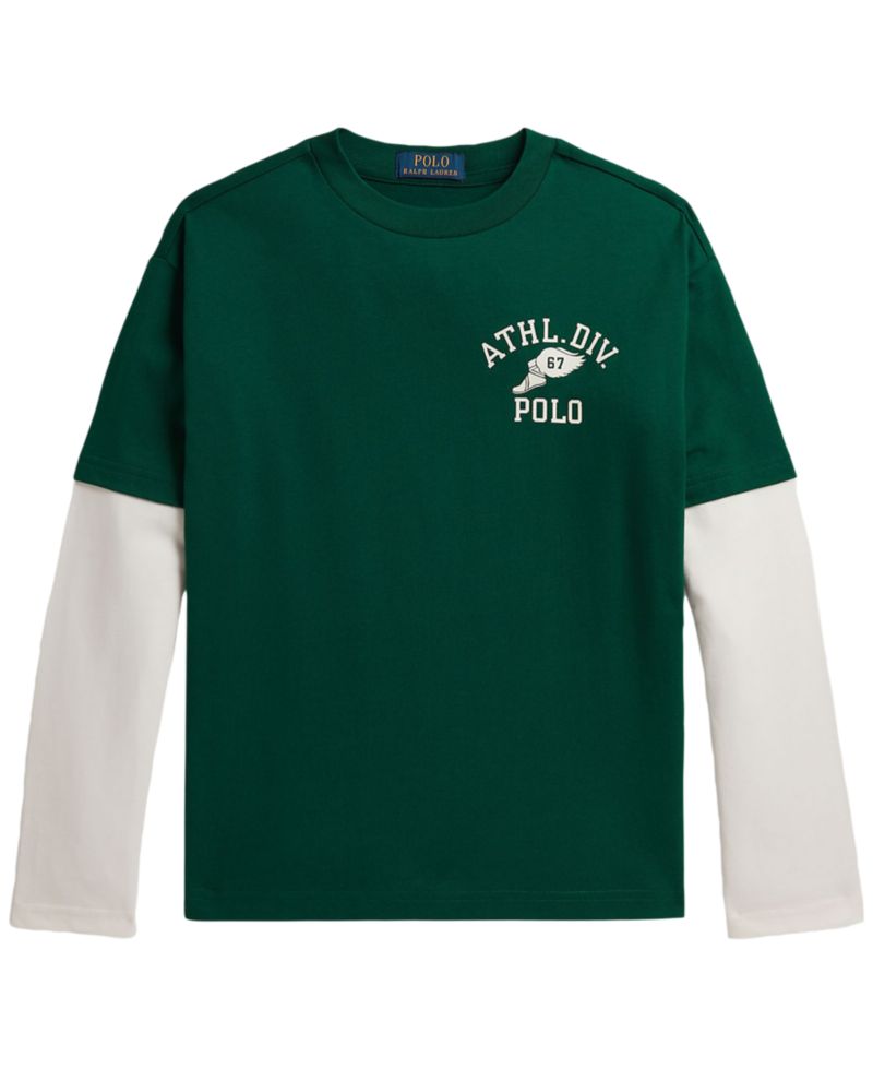 Boys' 8-20 Big Fit Cotton Layered Effect T-Shirt