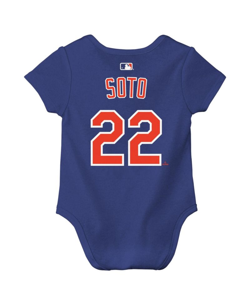 Baby Boys and Girls Juan Soto Royal New York Mets Name & Number Bodysuit