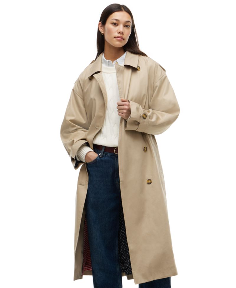 Women's American Icons Oversized Double-Breasted Trench Coat