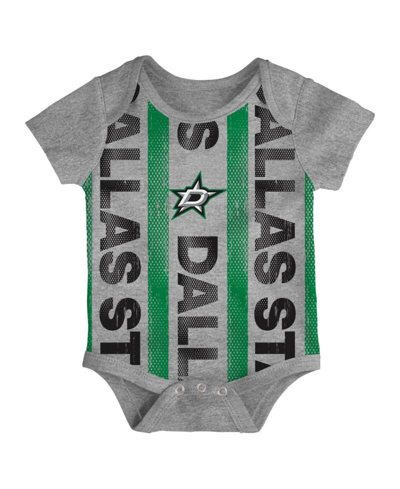 Baby Boys and Girls 3-Pack Dallas Stars Loyal Buddies Bodysuit Set