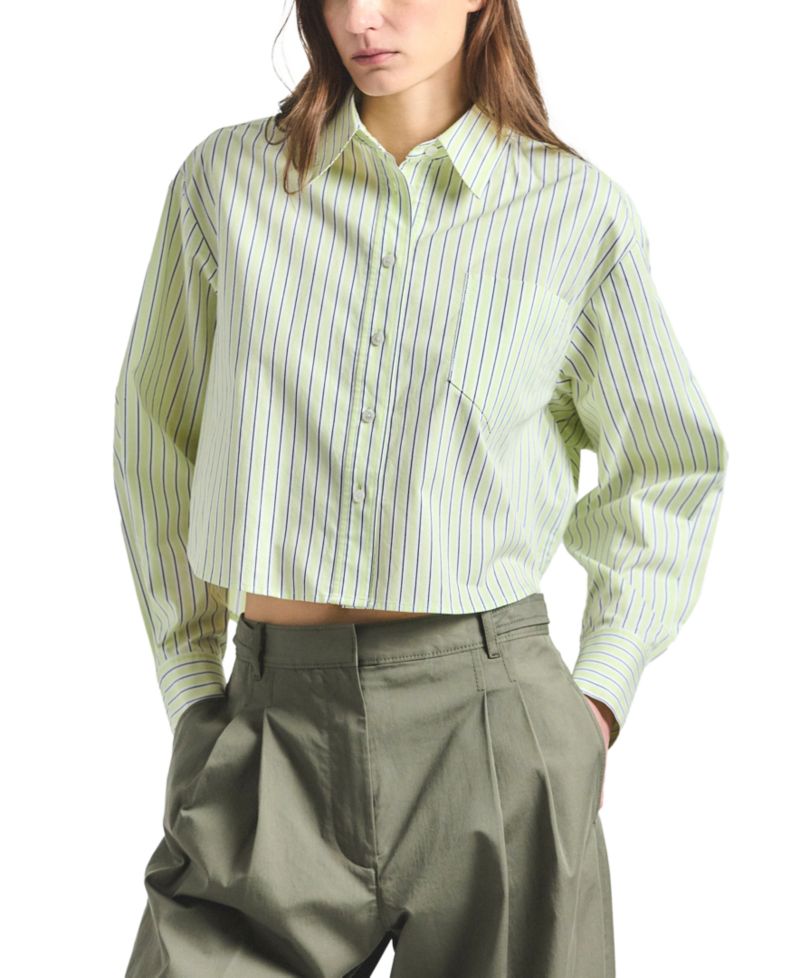 Women's Evelina Shadow Yarn-Dyed Stripe Boxy Shirt