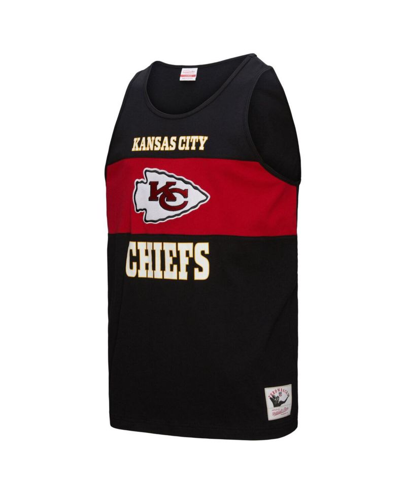 Men's Black Kansas City Chiefs Retro Color Block Tank Top
