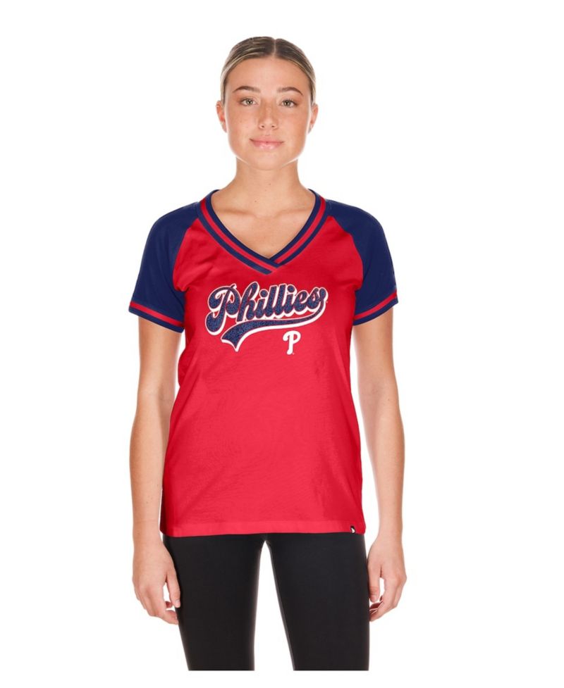 Women's Red Philadelphia Phillies Gameday V-Neck T-Shirt