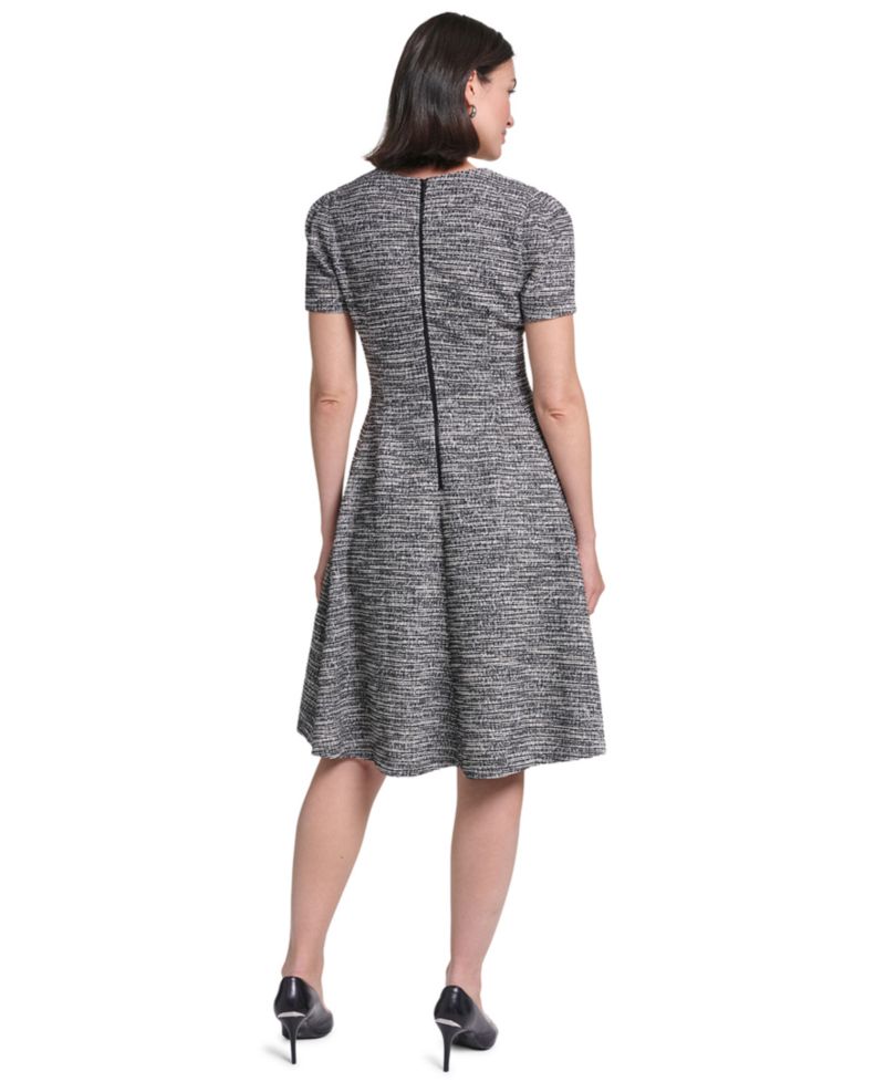 Women's V-Neck Short-Sleeve Midi Dress