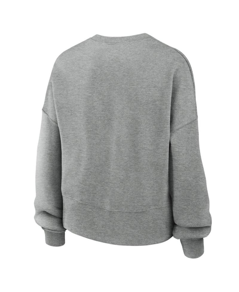 Women's Gray USA Hockey Oversized Phoenix Fleece Sweatshirt
