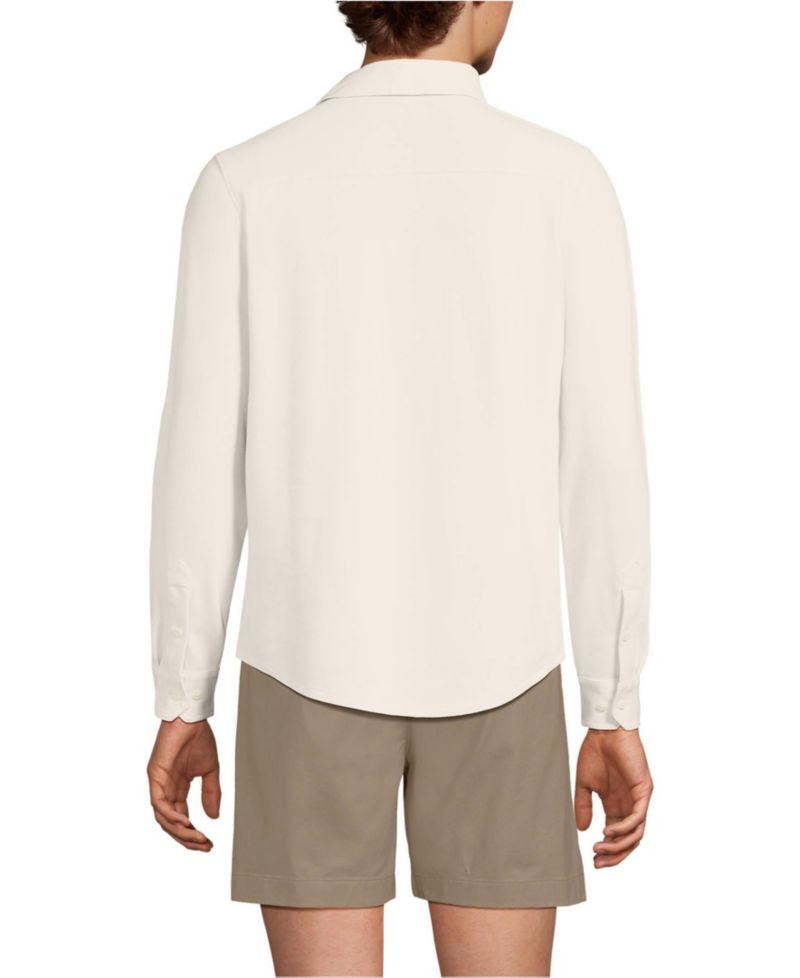 Men's Long Sleeve Knit Travel Kit Oxford Shirt