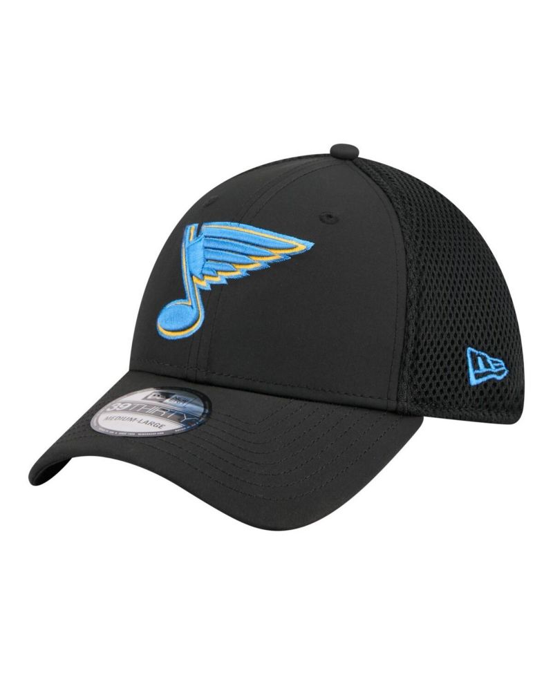 Men's Black St. Louis Blues Logo 39THIRTY Flex Hat