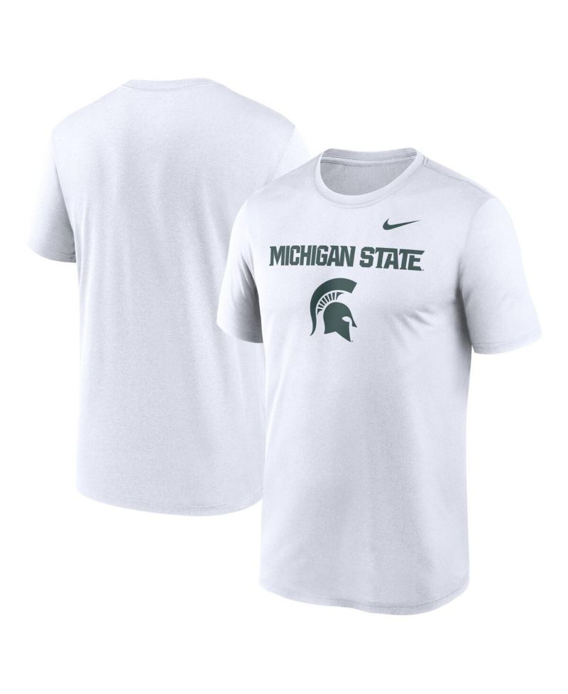 Men's White Michigan State Spartans Lockup Legend Performance T-Shirt