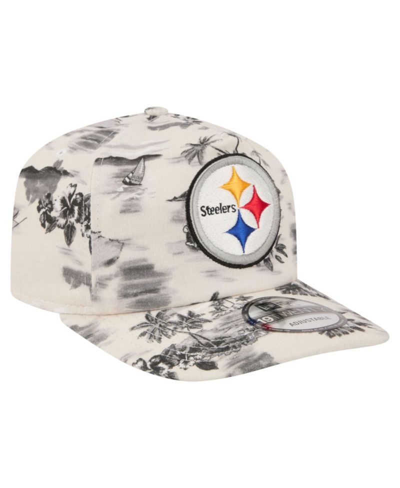 Men's White Pittsburgh Steelers Tropics 19TWENTY Adjustable Hat