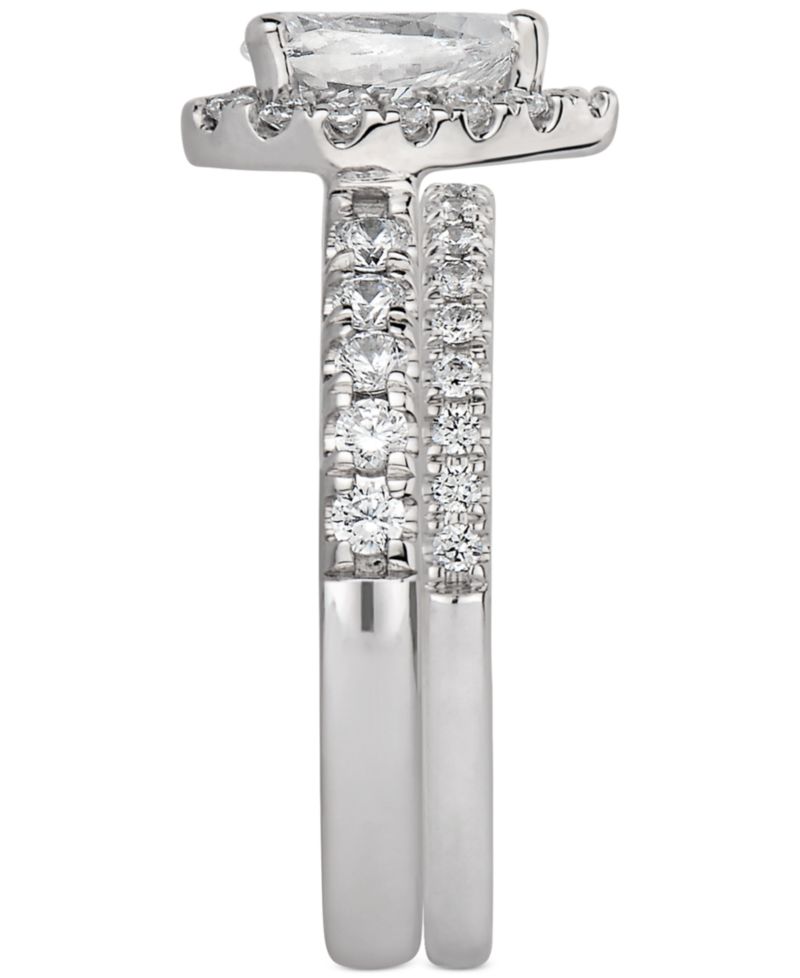GIA Certified Diamond Pear Bridal Set (1-1/2 ct. t.w.) in 14k White Gold