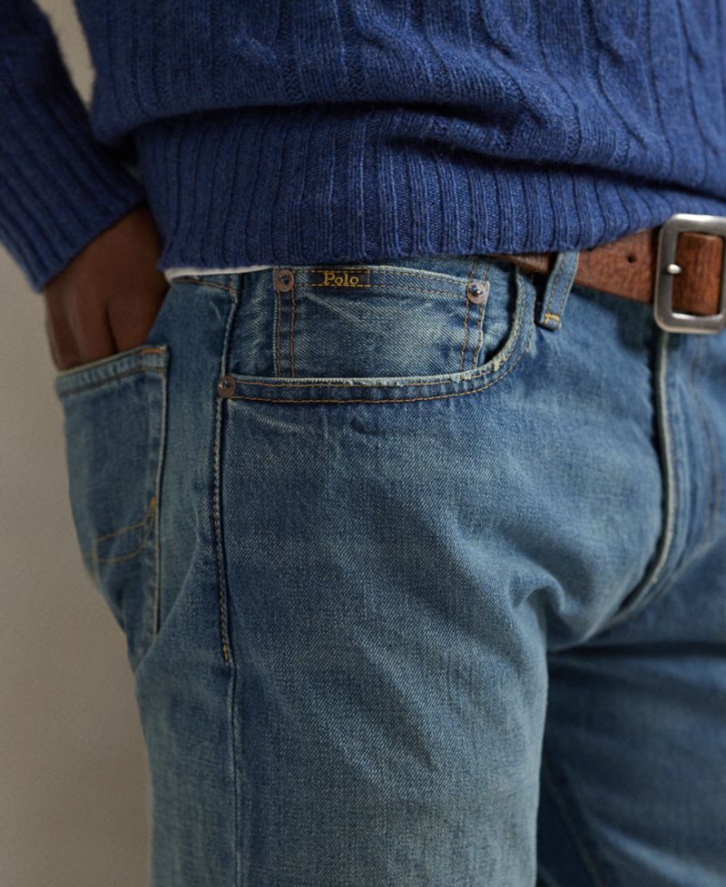 Men's Varick Slim Straight Indigo-Dyed Jeans