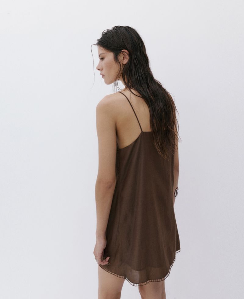 Women's Openwork Embroidery And Bead Detail Dress