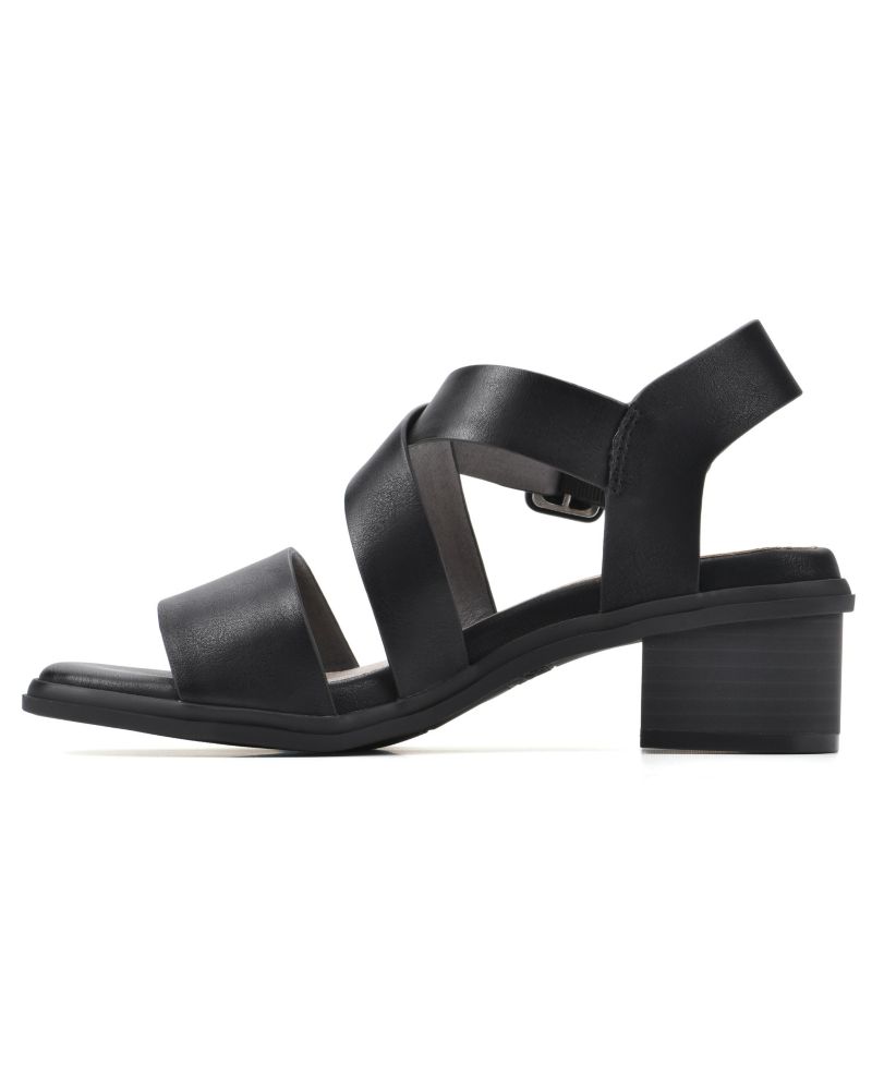Women's Cordovan Stacked Heel Strappy Dress Sandals