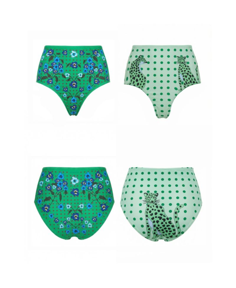 Women's Polka Bloom Reversible Bikini Bottom