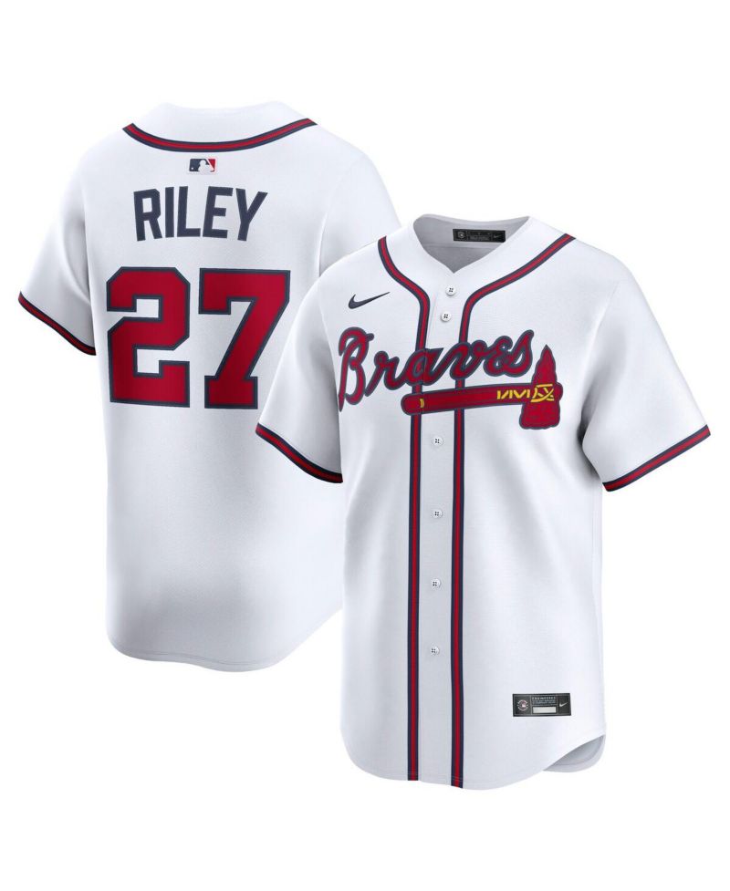Men's Austin Riley White Atlanta Braves Home Limited Player Jersey