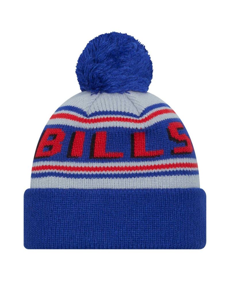 Big Boys and Girls Royal Buffalo Bills Main Cuffed Knit with Pom Hat