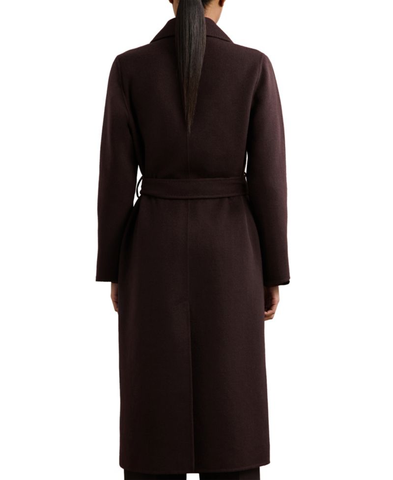 Petite Rene Double Breasted Belted Wool-Blend Wrap Coat