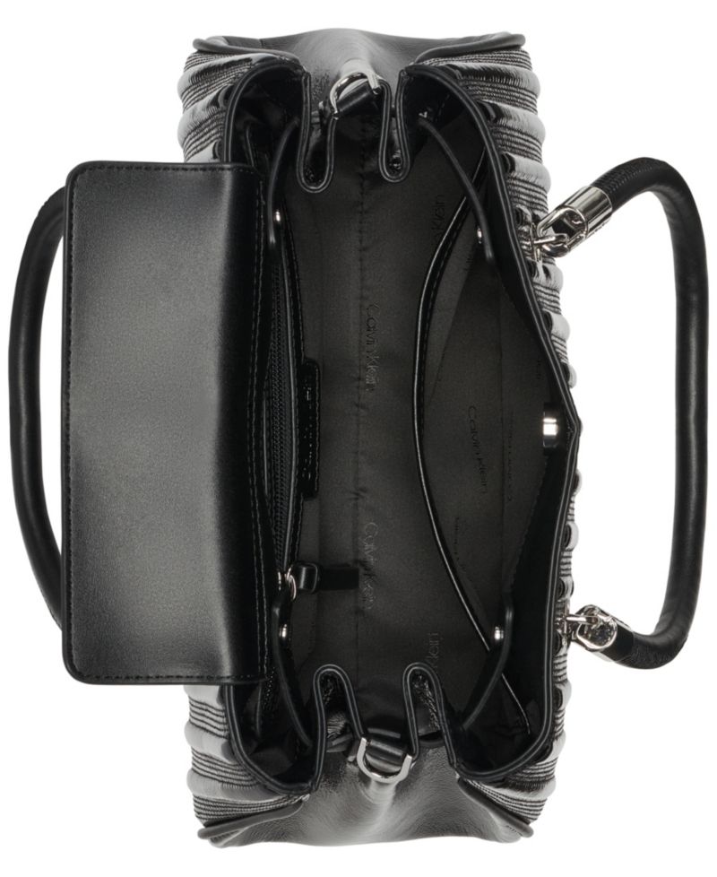 Brigette Patent Piping East West Convertible Satchel