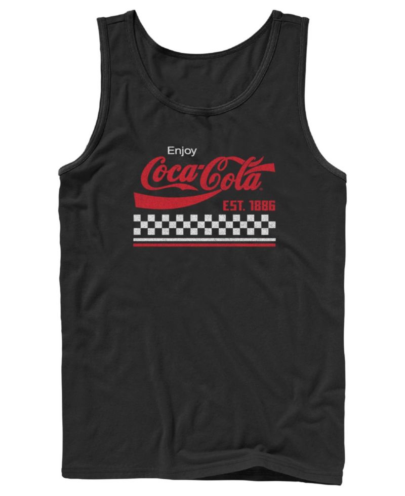 Men's Coke Checker Stripe Tank Top