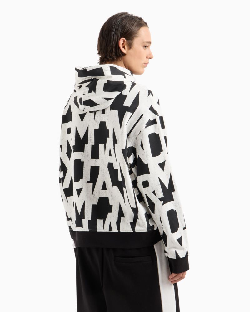 Men's Long Sleeve Logo Print Hoodie