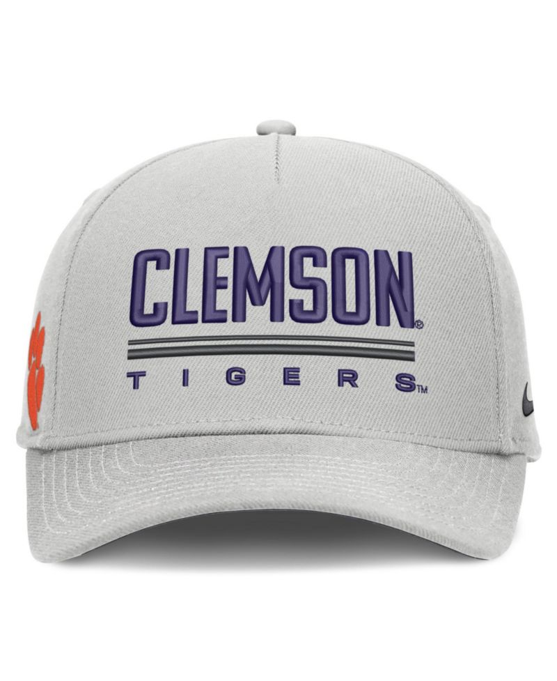 Men's Gray Clemson Tigers 2026 Sideline Dri-FIT Rise Adjustable Hat