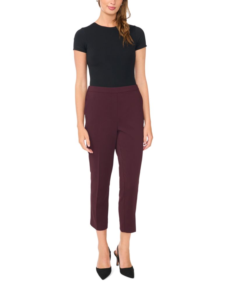 Women's High-Rise Pull-On Cropped Pants