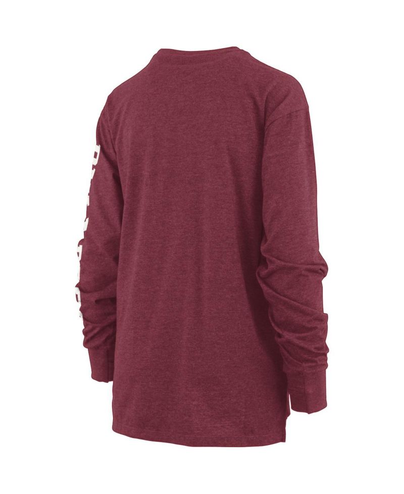 Women's Maroon Mississippi State Bulldogs Two-Hit Canyon Long Sleeve T-shirt