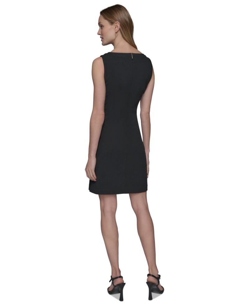 Women's Notch-Neck Sleeveless Knee-length Dress
