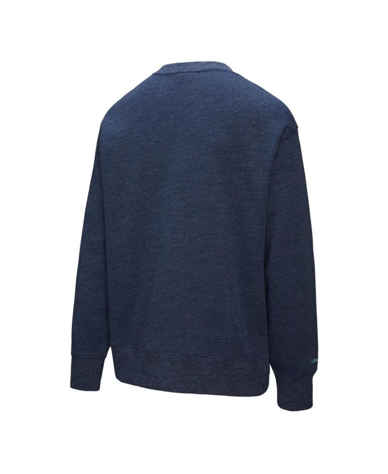 Men's Navy Seattle Kraken Playoff Win Fleece Pullover Sweatshirt