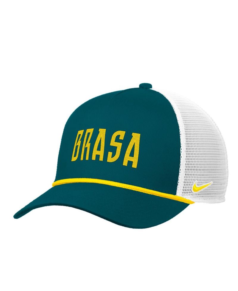 Men's Green Brazil National Team Rise Rope Trucker A-Frame Adjustable Hat
