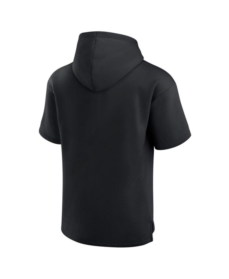 Men's Black Chicago Bulls Elements Ready Short Sleeve Pullover Hoodie