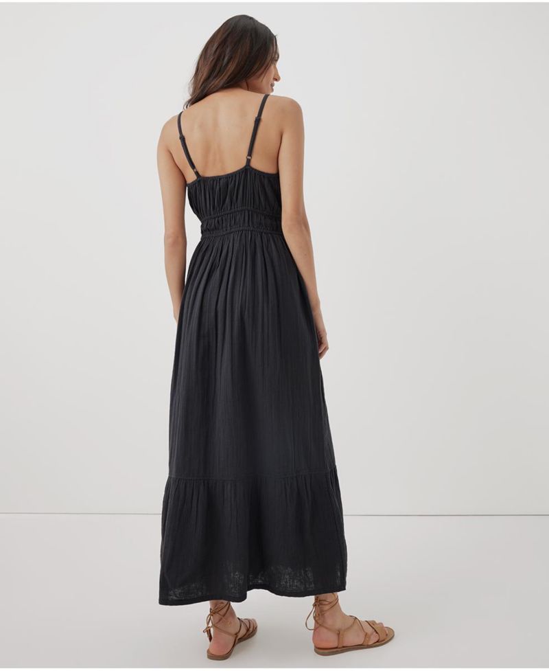 Women's Organic Cotton Coastal Double Gauze Cami Maxi Dress