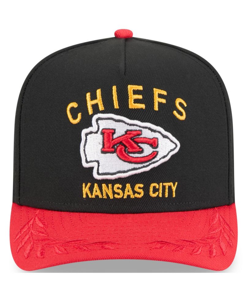Men's Black/Red Kansas City Chiefs 2025 NFL Draft A-Frame 9FIFTY Snapback Hat