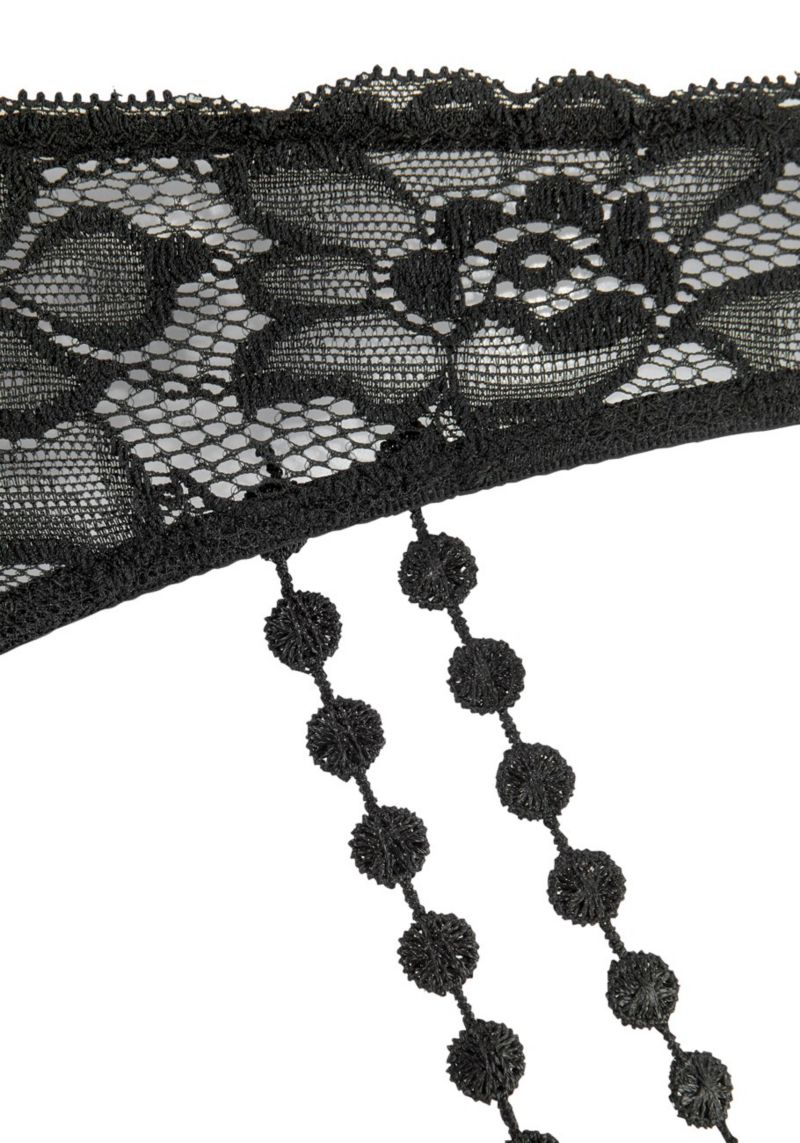 Women's Floral Print Strappy Lace Crochet Thong Underwear