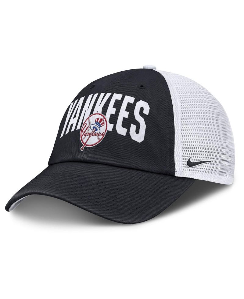 Men's Navy New York Yankees Primetime Club Adjustable Trucker Hat