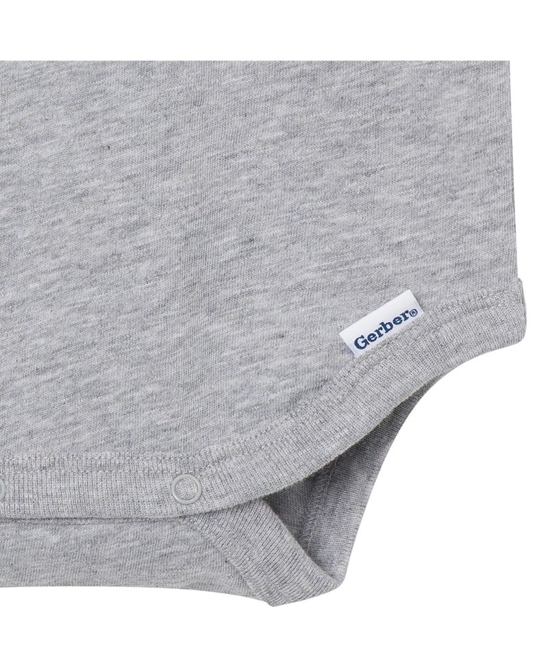 Baby Boys ( NEW BORN TO 18 M ) Polo Bodysuit Heather,