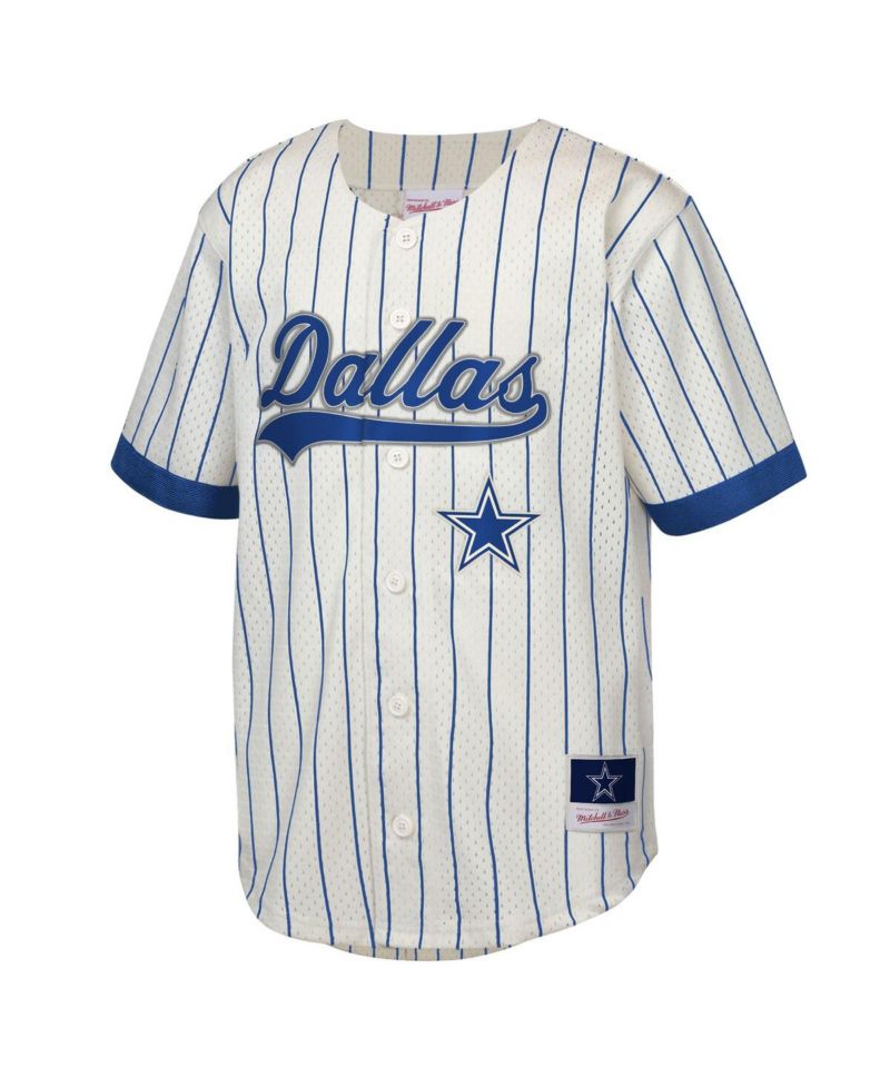 Big Boys and Girls Emmitt Smith Cream Dallas Cowboys Retired Player Name & Number Baseball Jersey