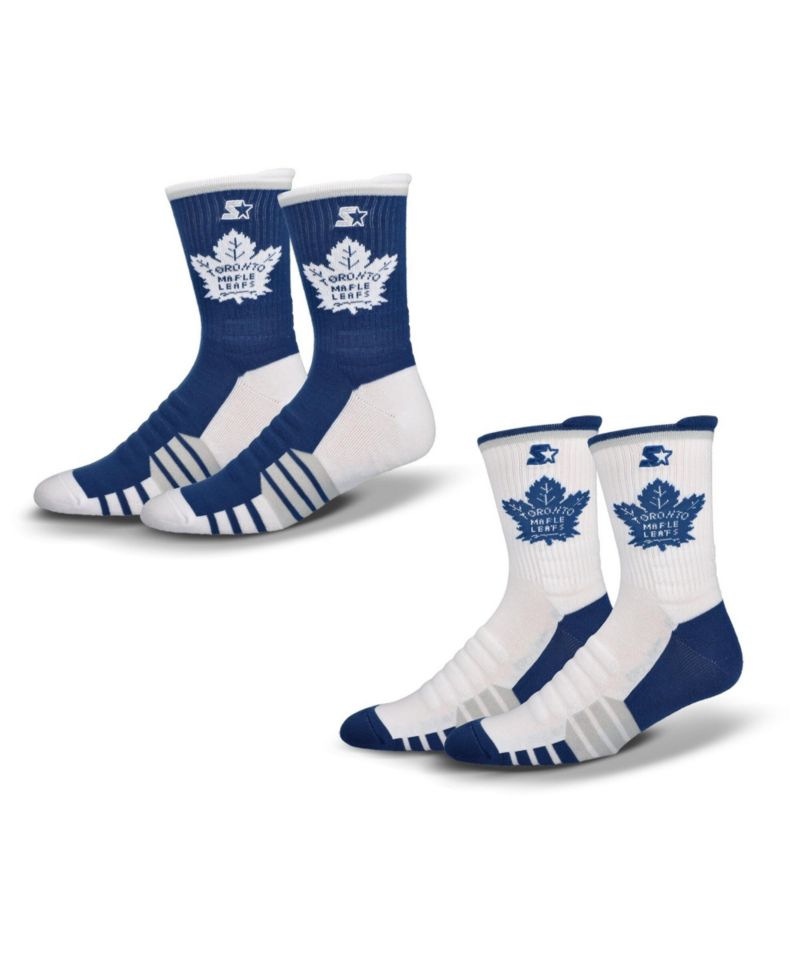 Men's and Women's 2-Pack Blue/White Toronto Maple Leafs Breakaway Crew Sock