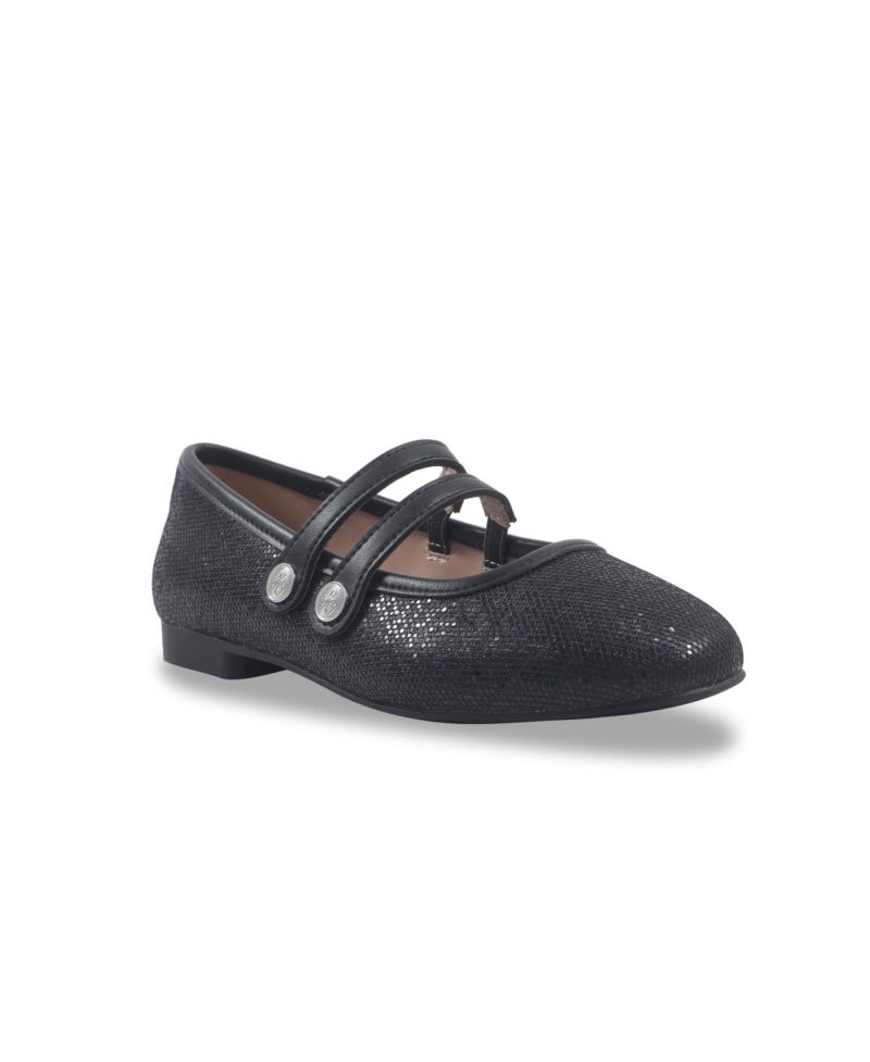 Little and Big Girls Maeve Button Double-Strap Mary Jane Flat