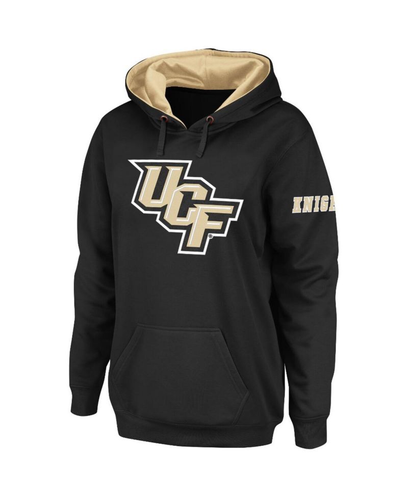 Женский черный пуловер с капюшоном и большим логотипом UCF Knights