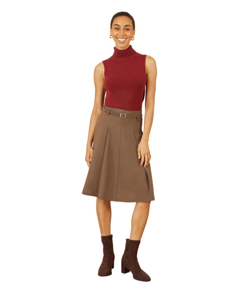 Women's Pleated Midi Skirt