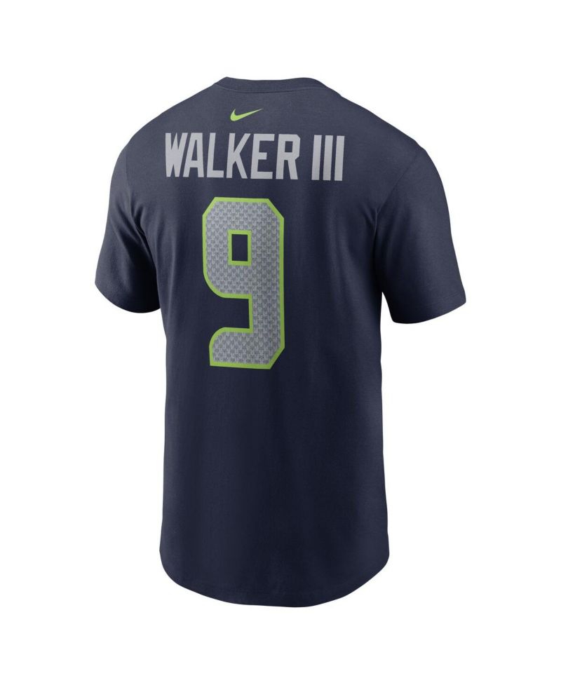 Men's Kenneth Walker III College Navy Seattle Seahawks Player Name & Number T-Shirt