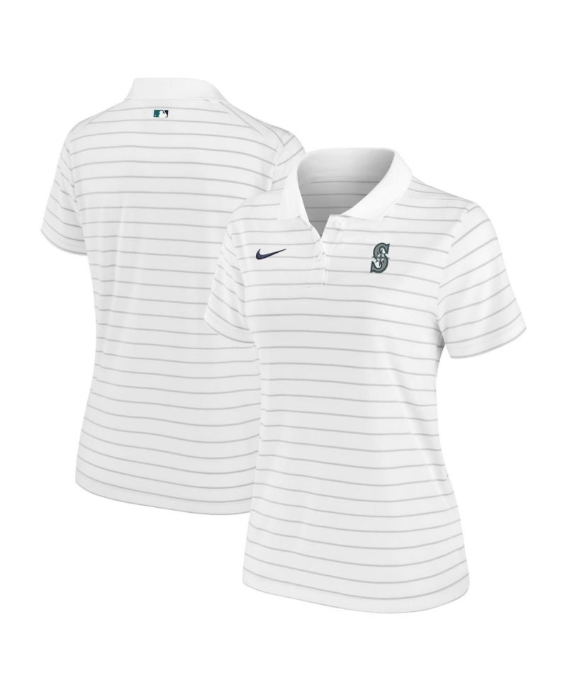 Women's White Seattle Mariners Authentic Collection Victory Performance Polo Shirt