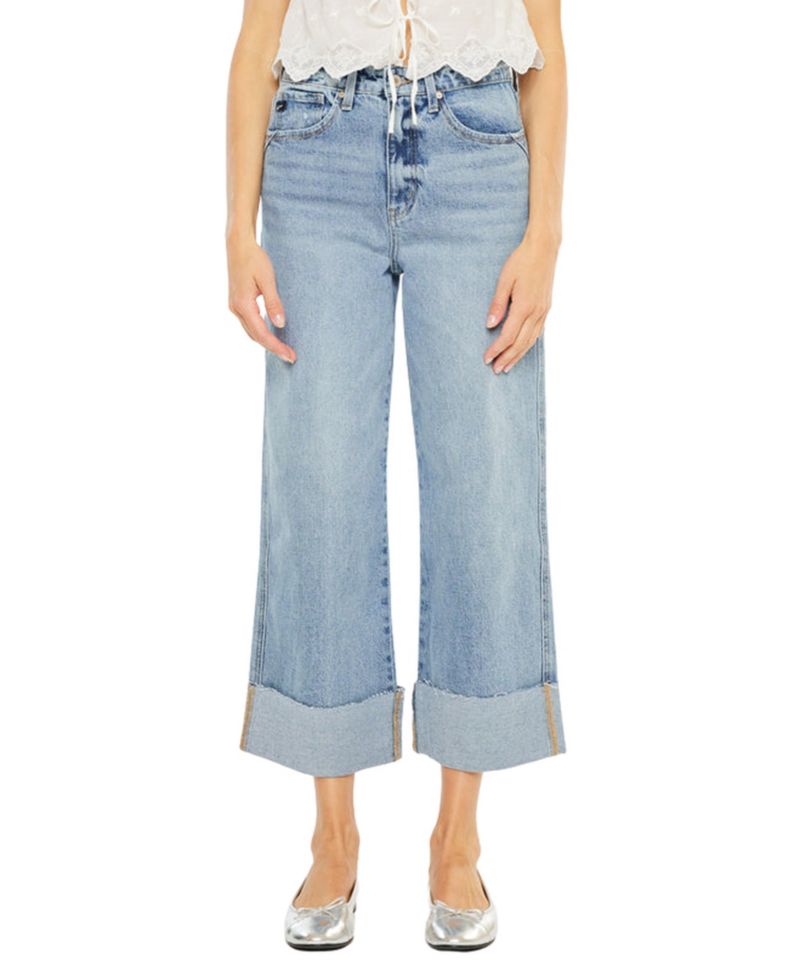 Women's Alfie 90's Cropped Wide Leg Jeans