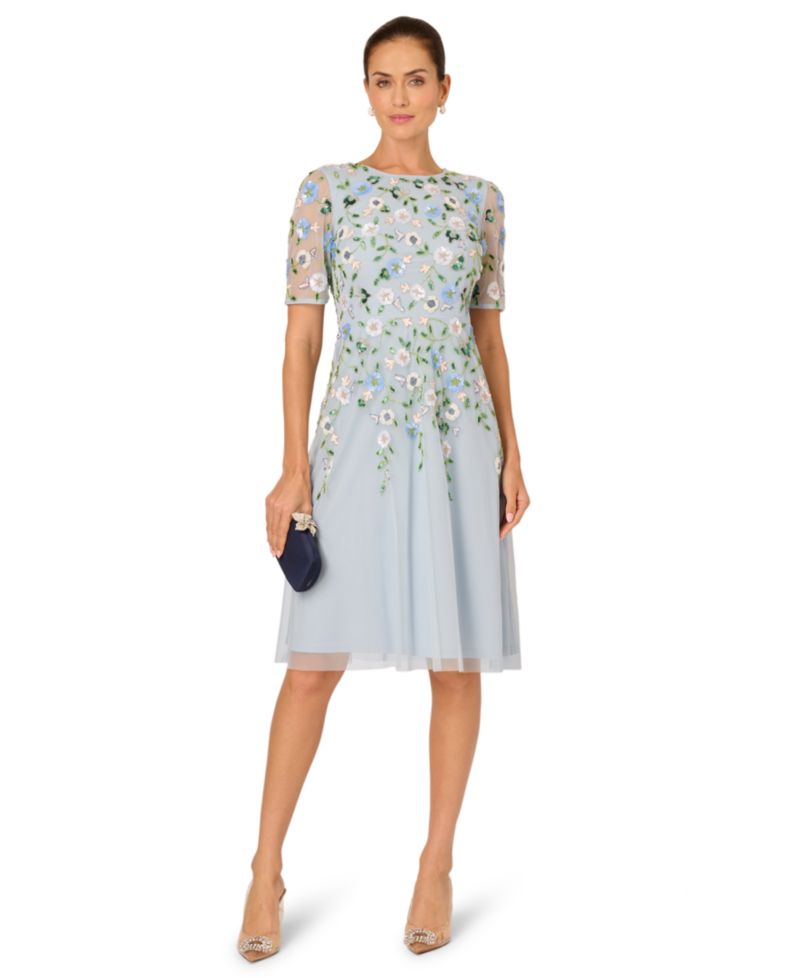 Women's Embellished Mesh Dress