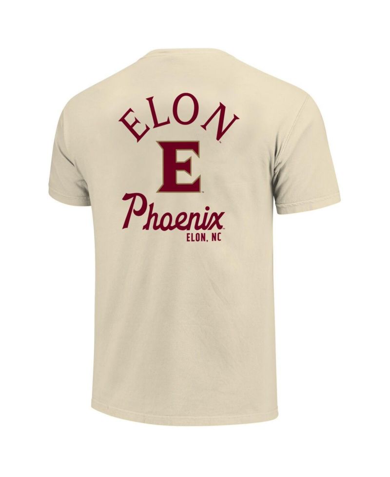 Men's Cream Elon Phoenix Comfort Colors Mascot Overlay T-Shirt