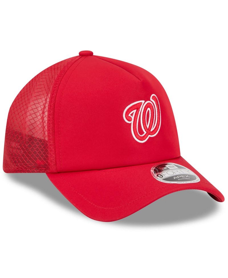 Men's Red Washington Nationals 2026 Batting Practice Alternate Apex 9FORTY Adjustable Hat