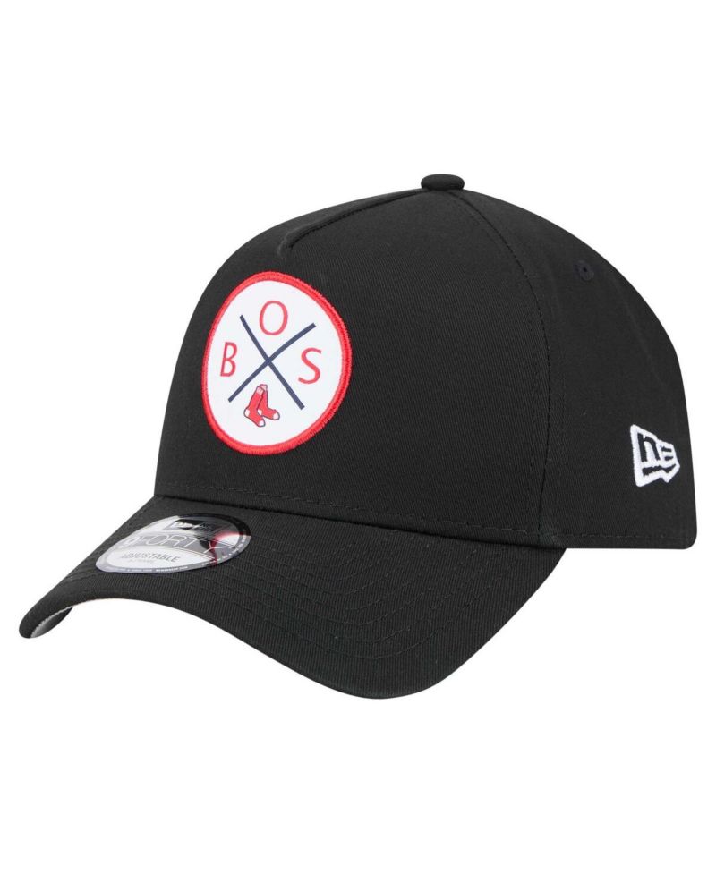 Men's Black Boston Red Sox 9FORTY A-Frame Adjustable Hat