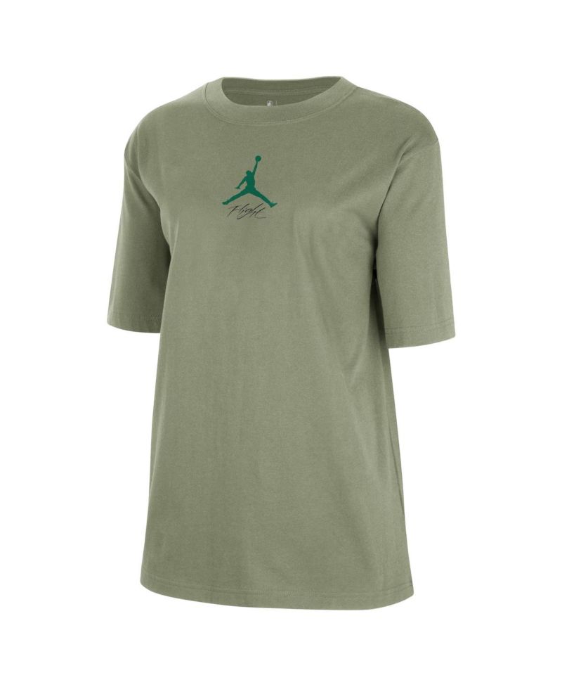 Women's Green Boston Celtics Courtside Statement Edition Boyfriend T-Shirt